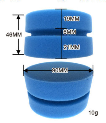 Round 90mm Car Wax Applicator Sponge 10g Soft Foam Sponge
