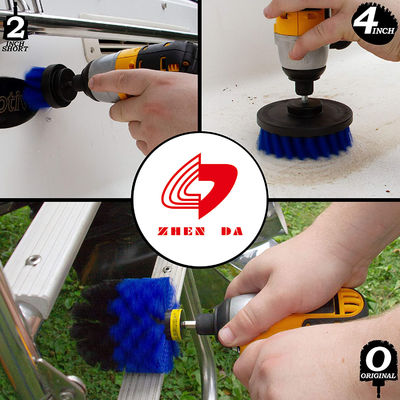 3Pcs Blue Scrub Brush Drill Power For Bathroom Floor Cleaning